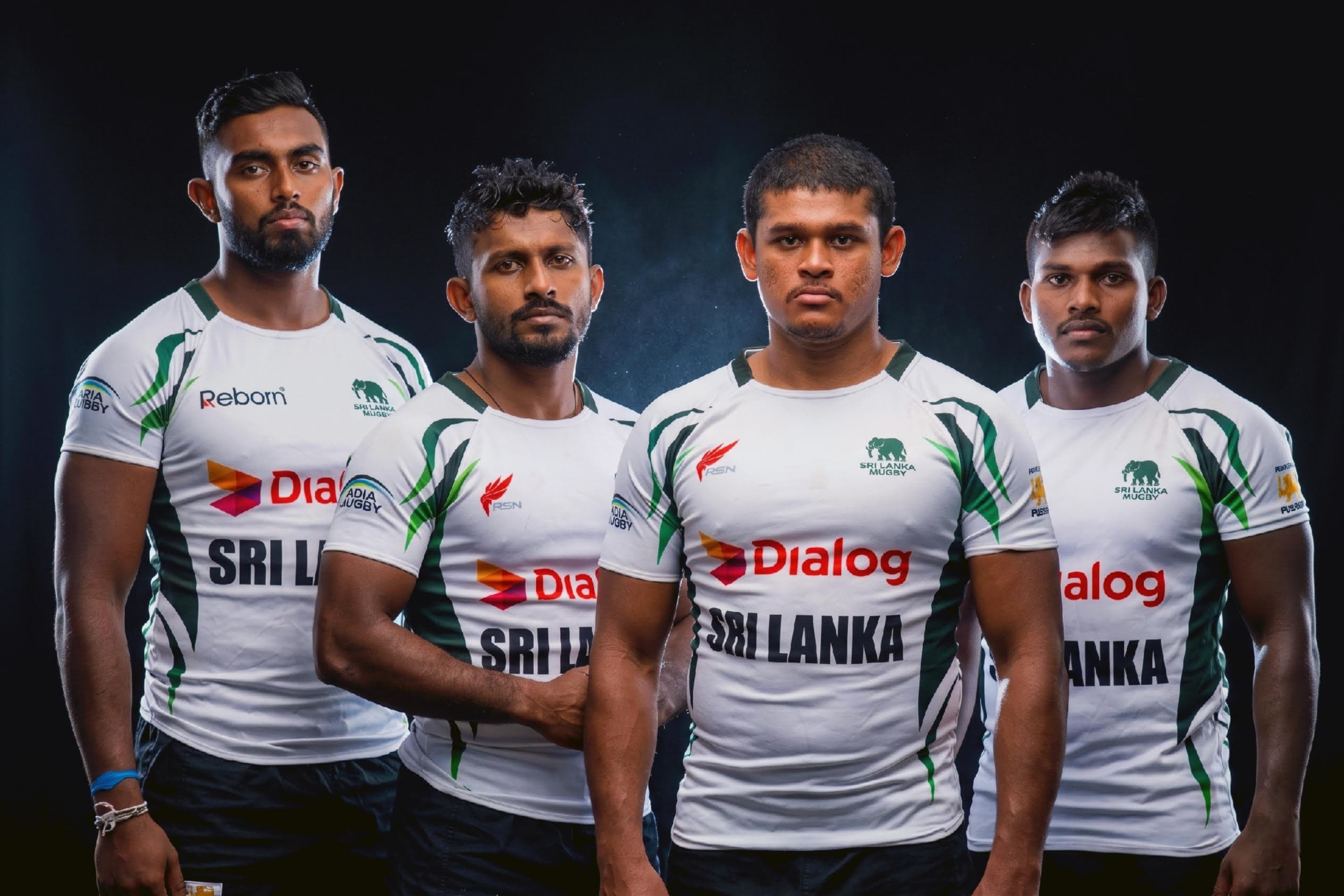 Sri Lanka national rugby team in official SGI Apparels kit