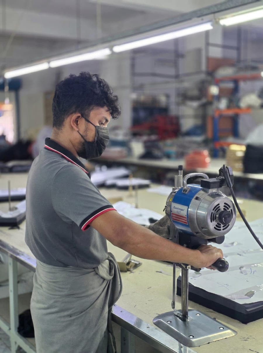 Precision fabric cutting with industrial Eastman equipment